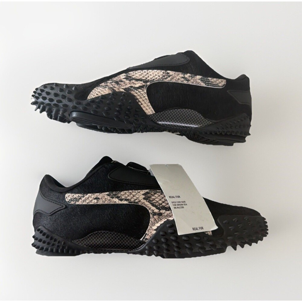 PUMA x ASAP Rocky Mostro Men’s Size 8 Black Real Fur Hair/Desert Dusk Snakeskin